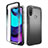 Coque Ultra Fine Transparente Souple Housse Etui 360 Degres Avant et Arriere Degrade pour Motorola Moto E30 Noir