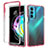 Coque Ultra Fine Transparente Souple Housse Etui 360 Degres Avant et Arriere Degrade pour Motorola Moto Edge 20 5G Rouge