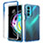 Coque Ultra Fine Transparente Souple Housse Etui 360 Degres Avant et Arriere Degrade pour Motorola Moto Edge Lite 5G Bleu