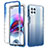 Coque Ultra Fine Transparente Souple Housse Etui 360 Degres Avant et Arriere Degrade pour Motorola Moto Edge S 5G Bleu