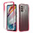 Coque Ultra Fine Transparente Souple Housse Etui 360 Degres Avant et Arriere Degrade pour Motorola Moto G60 Rouge