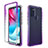 Coque Ultra Fine Transparente Souple Housse Etui 360 Degres Avant et Arriere Degrade pour Motorola Moto G60s Violet