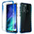 Coque Ultra Fine Transparente Souple Housse Etui 360 Degres Avant et Arriere Degrade pour Motorola Moto One Fusion Bleu