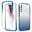 Coque Ultra Fine Transparente Souple Housse Etui 360 Degres Avant et Arriere Degrade pour Motorola Moto One Fusion Plus Bleu