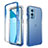 Coque Ultra Fine Transparente Souple Housse Etui 360 Degres Avant et Arriere Degrade pour OnePlus 9 5G Bleu