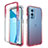 Coque Ultra Fine Transparente Souple Housse Etui 360 Degres Avant et Arriere Degrade pour OnePlus 9 5G Rouge