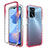 Coque Ultra Fine Transparente Souple Housse Etui 360 Degres Avant et Arriere Degrade pour Oppo A16 Rouge