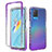 Coque Ultra Fine Transparente Souple Housse Etui 360 Degres Avant et Arriere Degrade pour Oppo A54 4G Violet