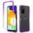 Coque Ultra Fine Transparente Souple Housse Etui 360 Degres Avant et Arriere Degrade pour Samsung Galaxy A02s Violet