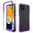 Coque Ultra Fine Transparente Souple Housse Etui 360 Degres Avant et Arriere Degrade pour Samsung Galaxy A03 Violet