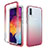 Coque Ultra Fine Transparente Souple Housse Etui 360 Degres Avant et Arriere Degrade pour Samsung Galaxy A50 Rouge