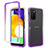 Coque Ultra Fine Transparente Souple Housse Etui 360 Degres Avant et Arriere Degrade pour Samsung Galaxy F02S SM-E025F Violet