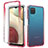 Coque Ultra Fine Transparente Souple Housse Etui 360 Degres Avant et Arriere Degrade pour Samsung Galaxy F12 Rouge