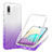 Coque Ultra Fine Transparente Souple Housse Etui 360 Degres Avant et Arriere Degrade pour Samsung Galaxy M02 Violet