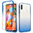 Coque Ultra Fine Transparente Souple Housse Etui 360 Degres Avant et Arriere Degrade pour Samsung Galaxy M11 Bleu