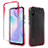 Coque Ultra Fine Transparente Souple Housse Etui 360 Degres Avant et Arriere Degrade pour Xiaomi Redmi 9A Rouge