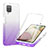 Coque Ultra Fine Transparente Souple Housse Etui 360 Degres Avant et Arriere Degrade YB1 pour Samsung Galaxy F12 Violet