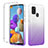 Coque Ultra Fine Transparente Souple Housse Etui 360 Degres Avant et Arriere Degrade YB2 pour Samsung Galaxy A21s Violet