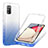 Coque Ultra Fine Transparente Souple Housse Etui 360 Degres Avant et Arriere Degrade ZJ1 pour Samsung Galaxy A03s Bleu