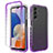 Coque Ultra Fine Transparente Souple Housse Etui 360 Degres Avant et Arriere Degrade ZJ1 pour Samsung Galaxy A05s Violet