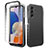 Coque Ultra Fine Transparente Souple Housse Etui 360 Degres Avant et Arriere Degrade ZJ1 pour Samsung Galaxy A15 4G Noir