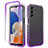 Coque Ultra Fine Transparente Souple Housse Etui 360 Degres Avant et Arriere Degrade ZJ1 pour Samsung Galaxy A15 4G Violet
