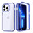 Coque Ultra Fine Transparente Souple Housse Etui 360 Degres Avant et Arriere YJ1 pour Apple iPhone 13 Pro Max Bleu