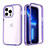 Coque Ultra Fine Transparente Souple Housse Etui 360 Degres Avant et Arriere YJ1 pour Apple iPhone 13 Pro Max Violet