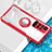 Coque Ultra Slim Silicone Souple Housse Etui Transparente avec Support Bague Anneau Aimante Magnetique BH1 pour Xiaomi Redmi Note 11S 5G Rouge
