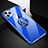 Coque Ultra Slim Silicone Souple Housse Etui Transparente avec Support Bague Anneau Aimante Magnetique C03 pour Apple iPhone 11 Pro Bleu