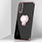 Coque Ultra Slim Silicone Souple Housse Etui Transparente avec Support Bague Anneau Aimante Magnetique C03 pour Huawei P20 Pro Or Rose