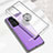 Coque Ultra Slim Silicone Souple Housse Etui Transparente avec Support Bague Anneau Aimante Magnetique N02 pour Samsung Galaxy Note 20 Ultra 5G Petit