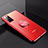 Coque Ultra Slim Silicone Souple Housse Etui Transparente avec Support Bague Anneau Aimante Magnetique S01 pour Huawei Honor V30 5G Rouge