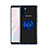 Coque Ultra Slim Silicone Souple Housse Etui Transparente avec Support Bague Anneau Aimante Magnetique S01 pour Samsung Galaxy Note 10 5G Bleu