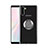 Coque Ultra Slim Silicone Souple Housse Etui Transparente avec Support Bague Anneau Aimante Magnetique S01 pour Samsung Galaxy Note 10 Petit