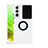 Coque Ultra Slim Silicone Souple Housse Etui Transparente avec Support Bague Anneau S01 pour Samsung Galaxy S22 5G Noir