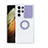 Coque Ultra Slim Silicone Souple Housse Etui Transparente avec Support Bague Anneau S02 pour Samsung Galaxy S21 Ultra 5G Petit