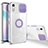 Coque Ultra Slim Silicone Souple Housse Etui Transparente avec Support pour Xiaomi Redmi 9i Violet