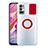 Coque Ultra Slim Silicone Souple Housse Etui Transparente avec Support pour Xiaomi Redmi Note 10T 5G Rouge