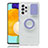 Coque Ultra Slim Silicone Souple Housse Etui Transparente avec Support S01 pour Samsung Galaxy A52s 5G Violet