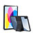 Coque Ultra Slim Silicone Souple Housse Etui Transparente avec Support S02 pour Apple iPad 10.9 (2022) Noir