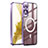 Coque Ultra Slim Silicone Souple Transparente avec Mag-Safe Magnetic Magnetique M02 pour Samsung Galaxy S21 FE 5G Violet