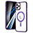 Coque Ultra Slim Silicone Souple Transparente avec Mag-Safe Magnetic Magnetique SD1 pour Apple iPhone 11 Pro Max Violet