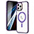 Coque Ultra Slim Silicone Souple Transparente avec Mag-Safe Magnetic Magnetique SD1 pour Apple iPhone 12 Pro Max Violet