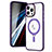 Coque Ultra Slim Silicone Souple Transparente avec Mag-Safe Magnetic Magnetique SD1 pour Apple iPhone 13 Pro Max Violet