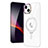 Coque Ultra Slim Silicone Souple Transparente avec Mag-Safe Magnetic Magnetique SD1 pour Apple iPhone 15 Argent