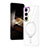 Coque Ultra Slim Silicone Souple Transparente avec Mag-Safe Magnetic Magnetique SD1 pour Samsung Galaxy S24 5G Argent