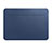 Double Pochette Housse Cuir L01 pour Apple MacBook Pro 13 pouces (2020) Bleu