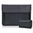 Double Pochette Housse Cuir L01 pour Samsung Galaxy Book S 13.3 SM-W767 Noir