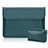 Double Pochette Housse Cuir L01 pour Samsung Galaxy Book S 13.3 SM-W767 Vert